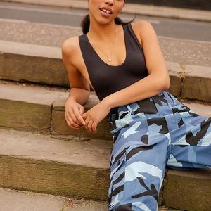 Urban Outfitters Blue Camo Cargo Pants